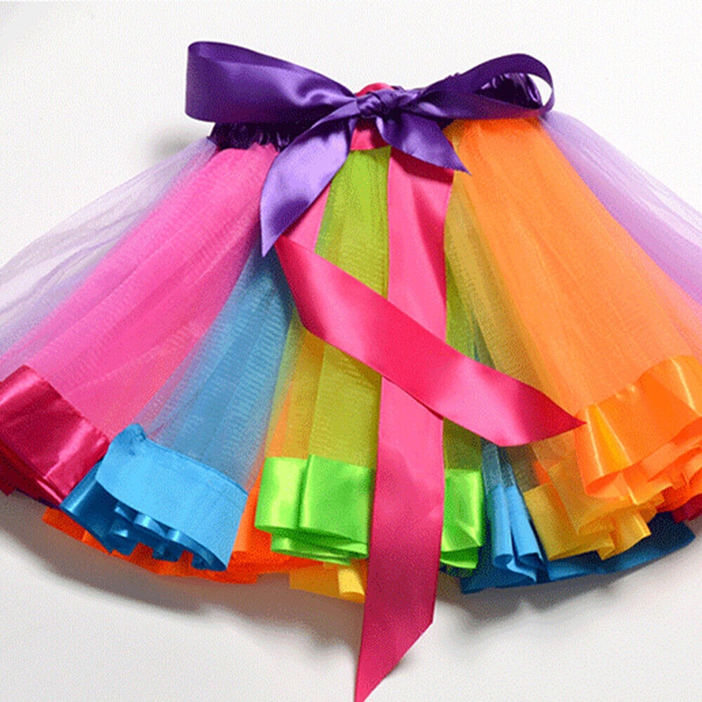 Rainbow Tutu Skirt for Girls Ballet Dance Princess Costume