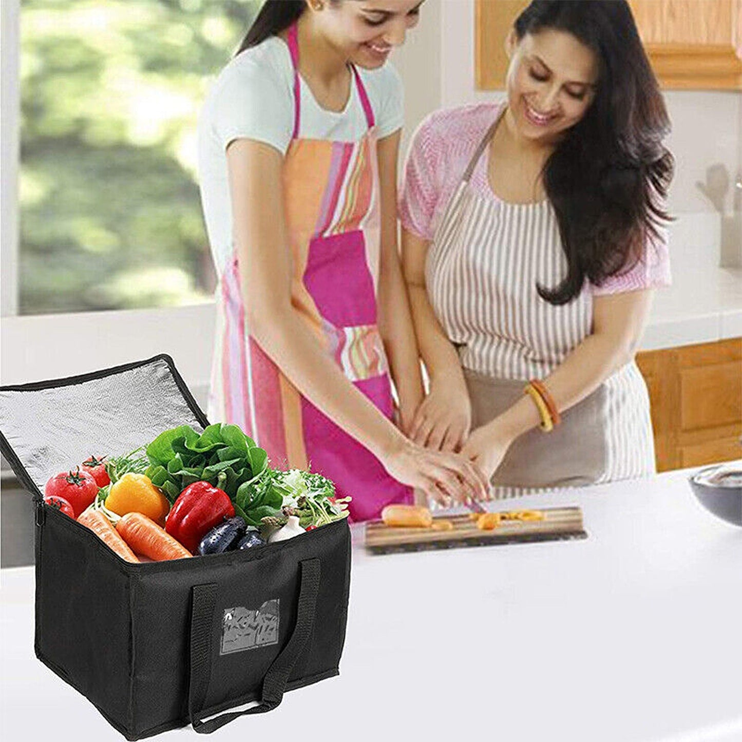 Insulated Thermal Pizza Bag Hot Cold Food Delivery Carrying Case