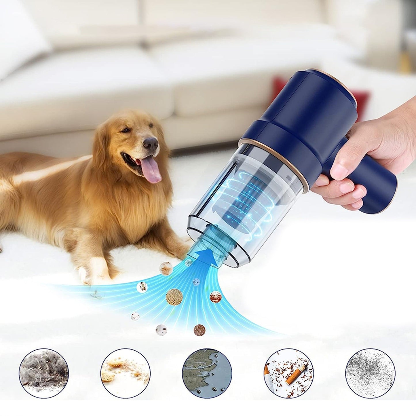 Portable Mini Handheld Car Vacuum Wireless Auto Cleaner 42000RPM