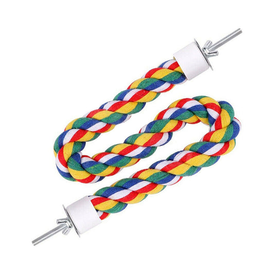 Colorful Bird Cage Comfy Rope Perches for Parrots and Pet Birds Toy