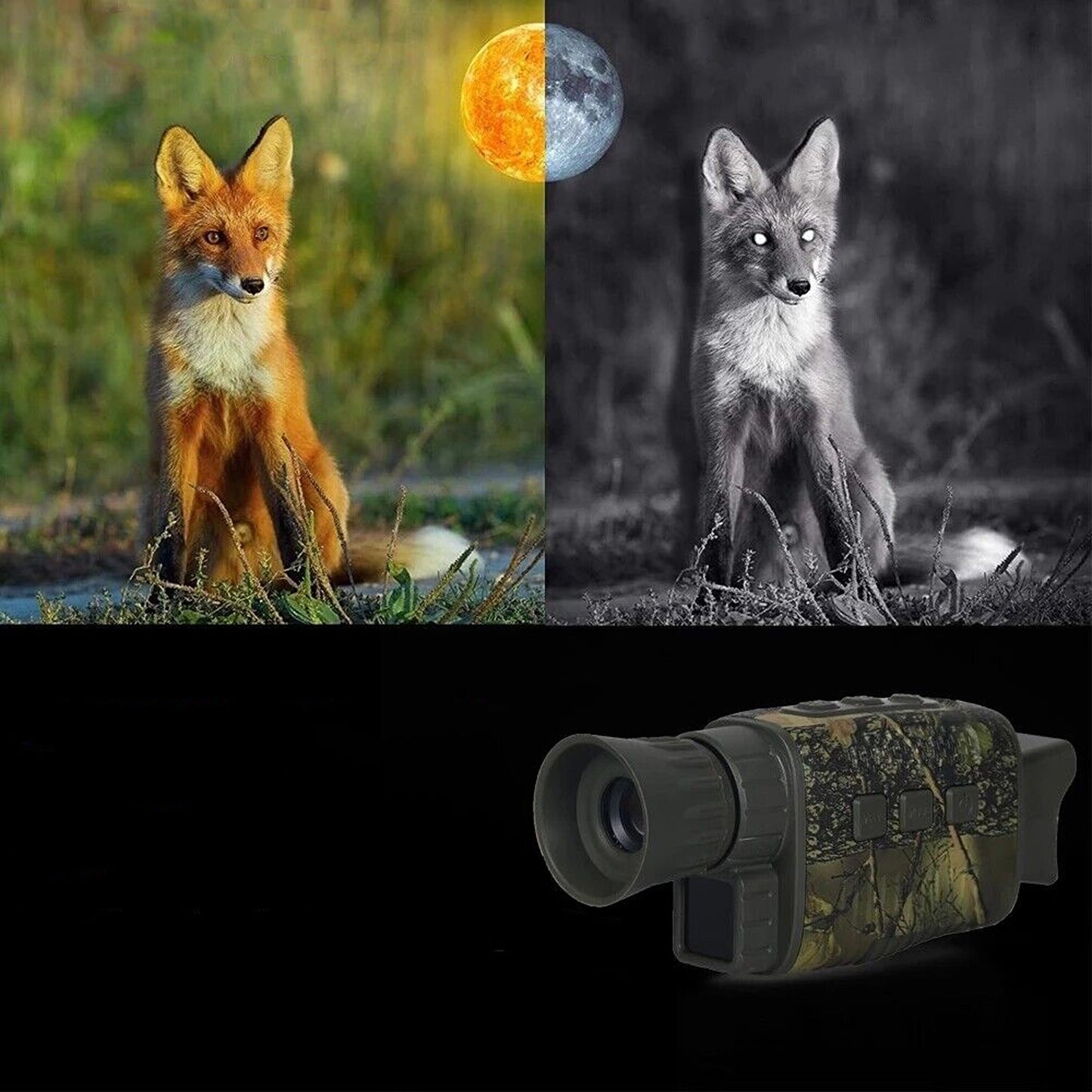 HD Video Night Vision Monocular with 5X Zoom and 4K Digital Camera