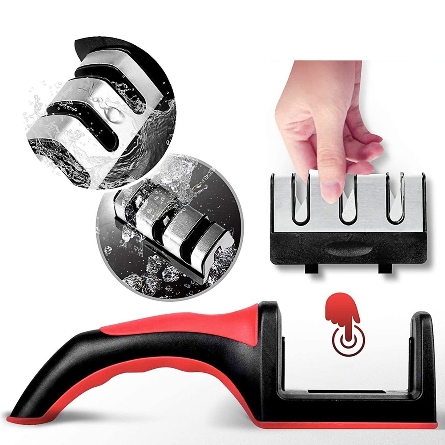 Kitchen Knife Sharpener Diamond Sharp 3 Stage Sharpening Tool