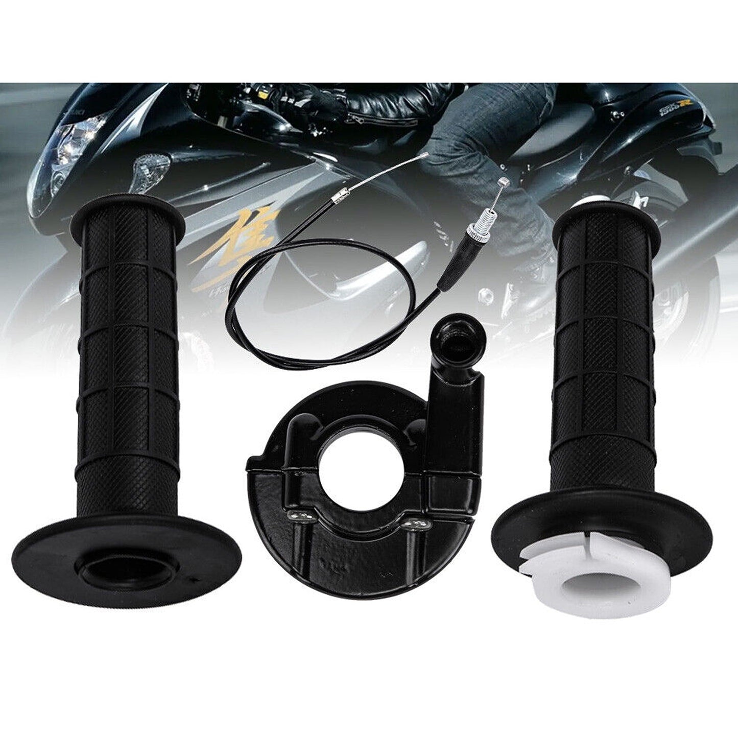 110cc 125cc ATV Dirt Bike Twist Throttle Cable with Grips for Outdoor Racing