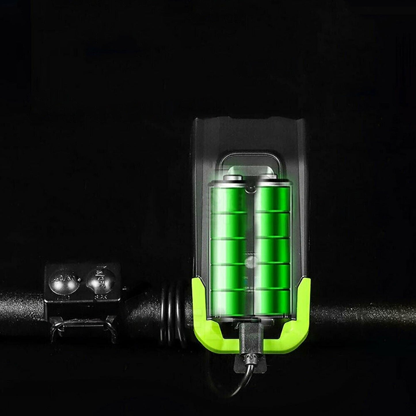 USB Rechargeable LED Bicycle Light Set with Horn Mountain Bike Safety
