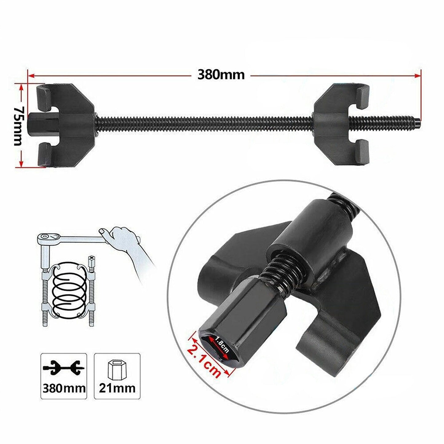 2pcs Heavy Duty Coil Spring Compressor for Car Truck Strut Clamp Suspension