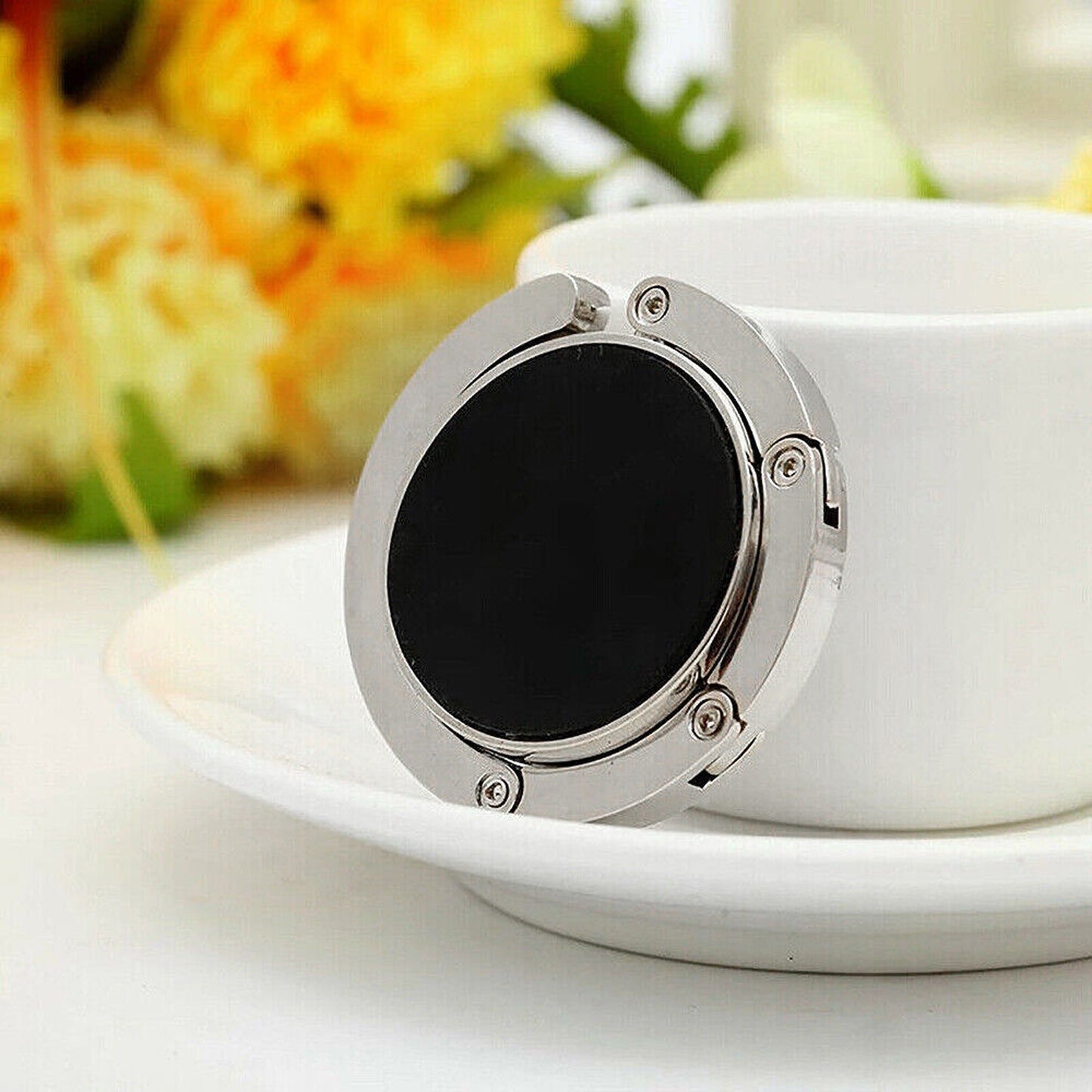 2pcs Portable Folding Table Bag Hanger Alloy Purse Handbag Hook Holder