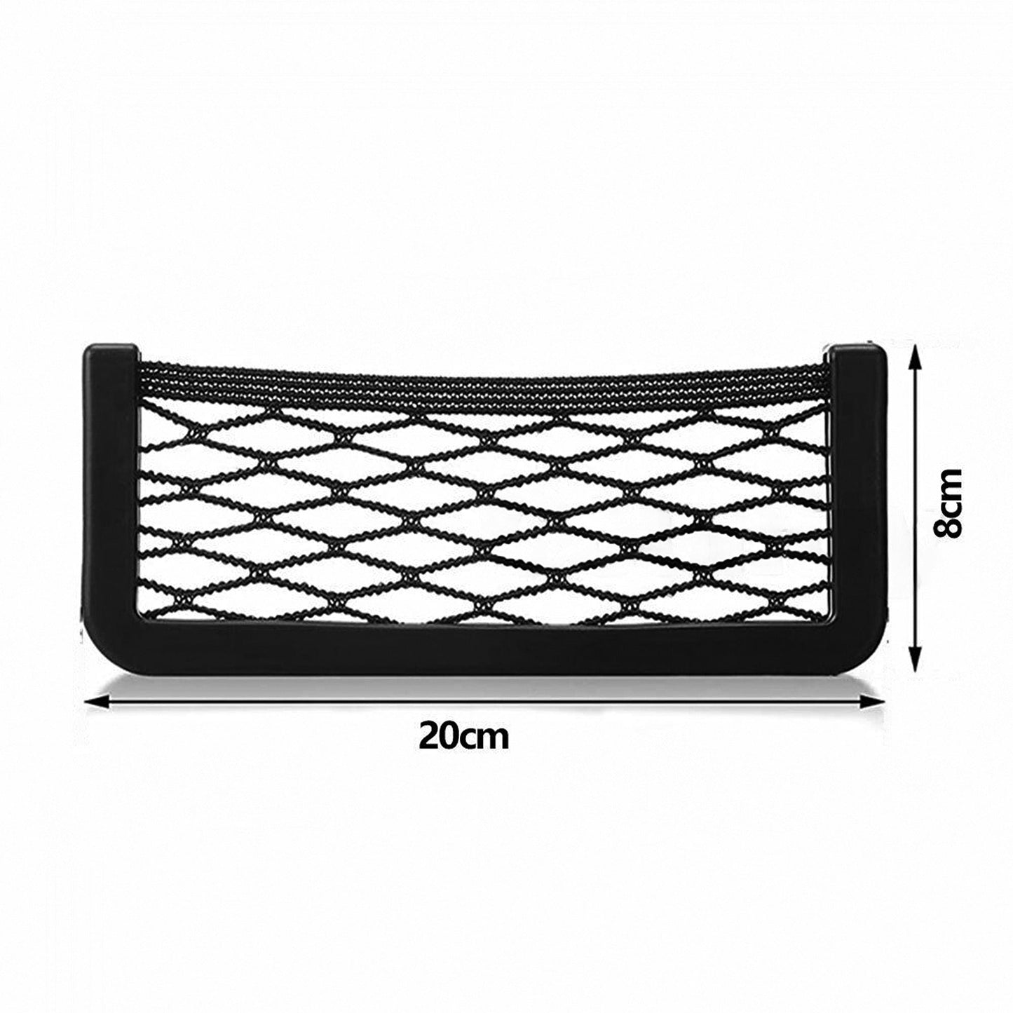 2pcs Car Storage Mesh Organizer Medium Black Truck Holder Pocket