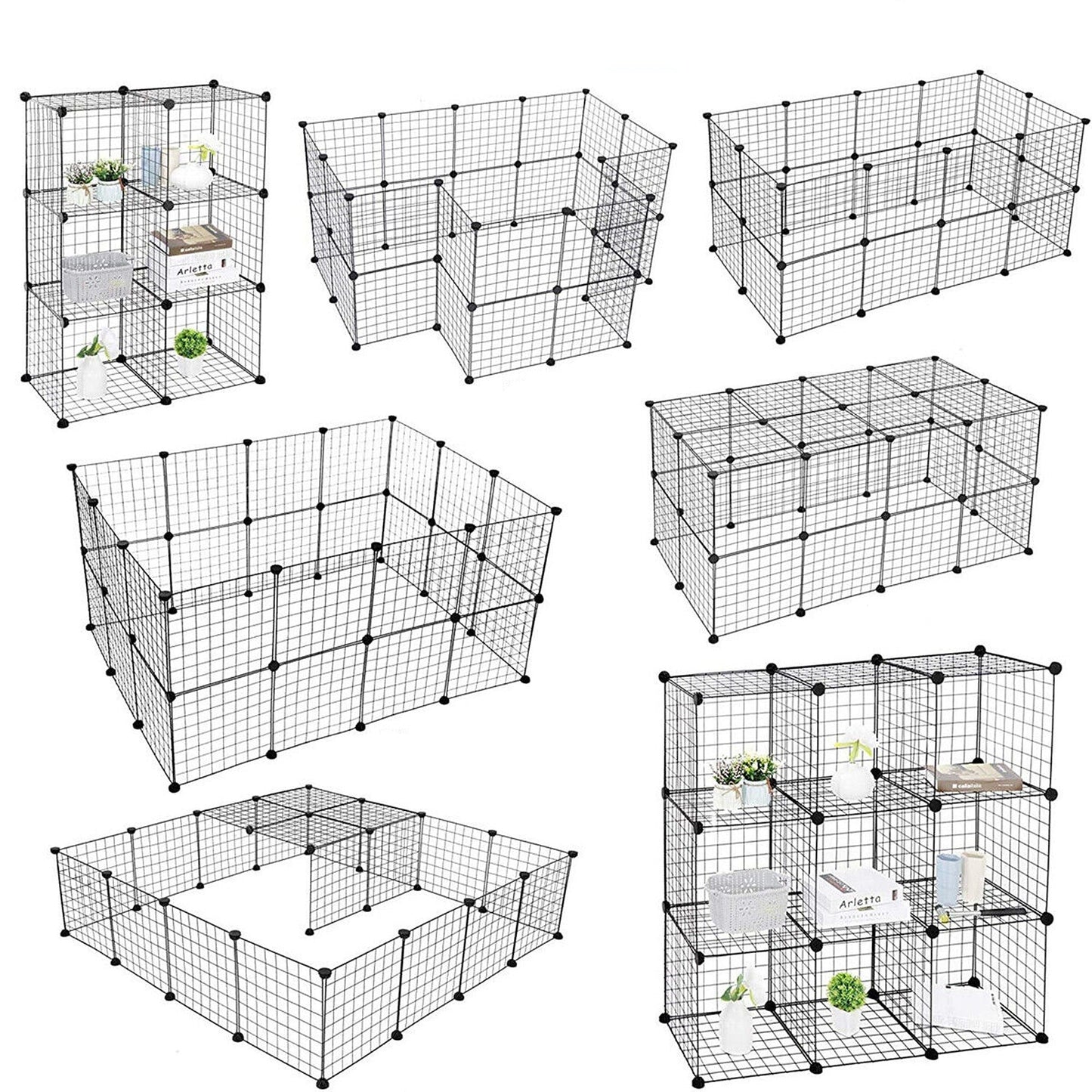 Metal DIY Pet Dog Playpen Foldable Cage Fence Enclosure