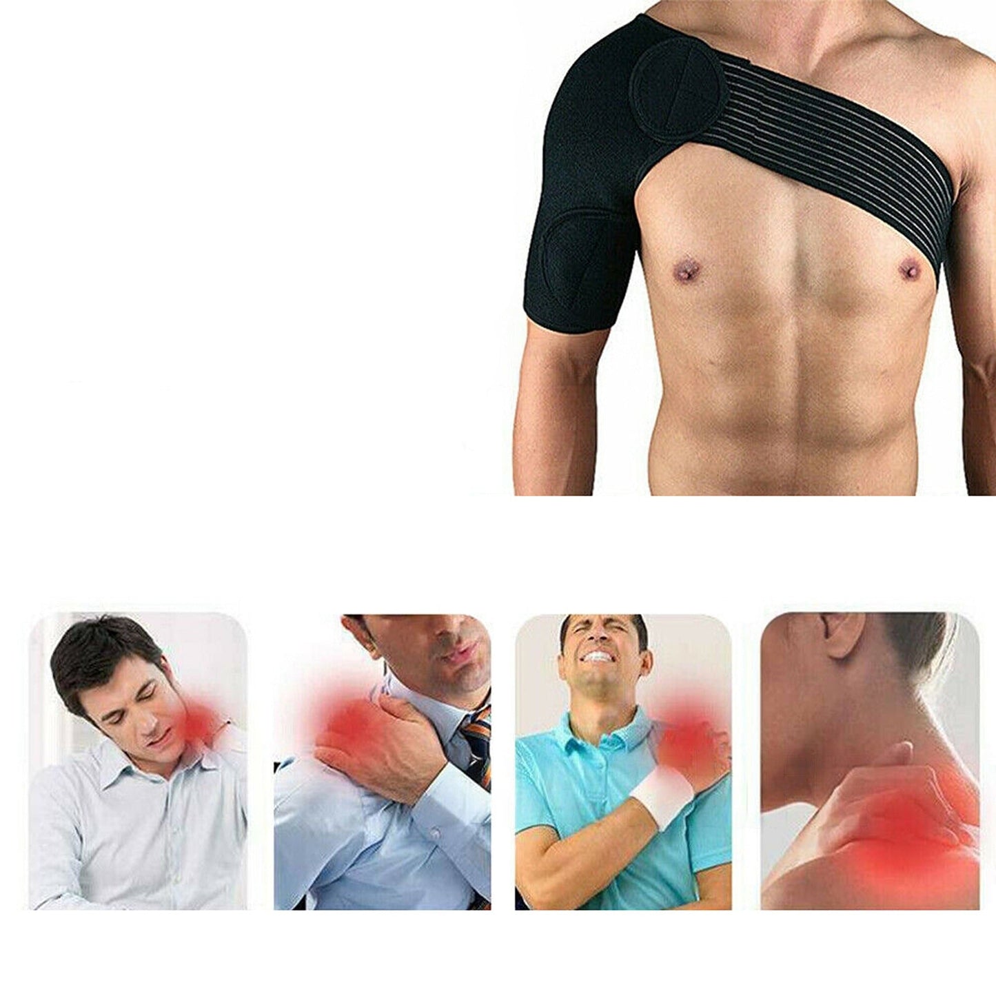 Adjustable Shoulder Wrap for Sports Support Bandage Brace