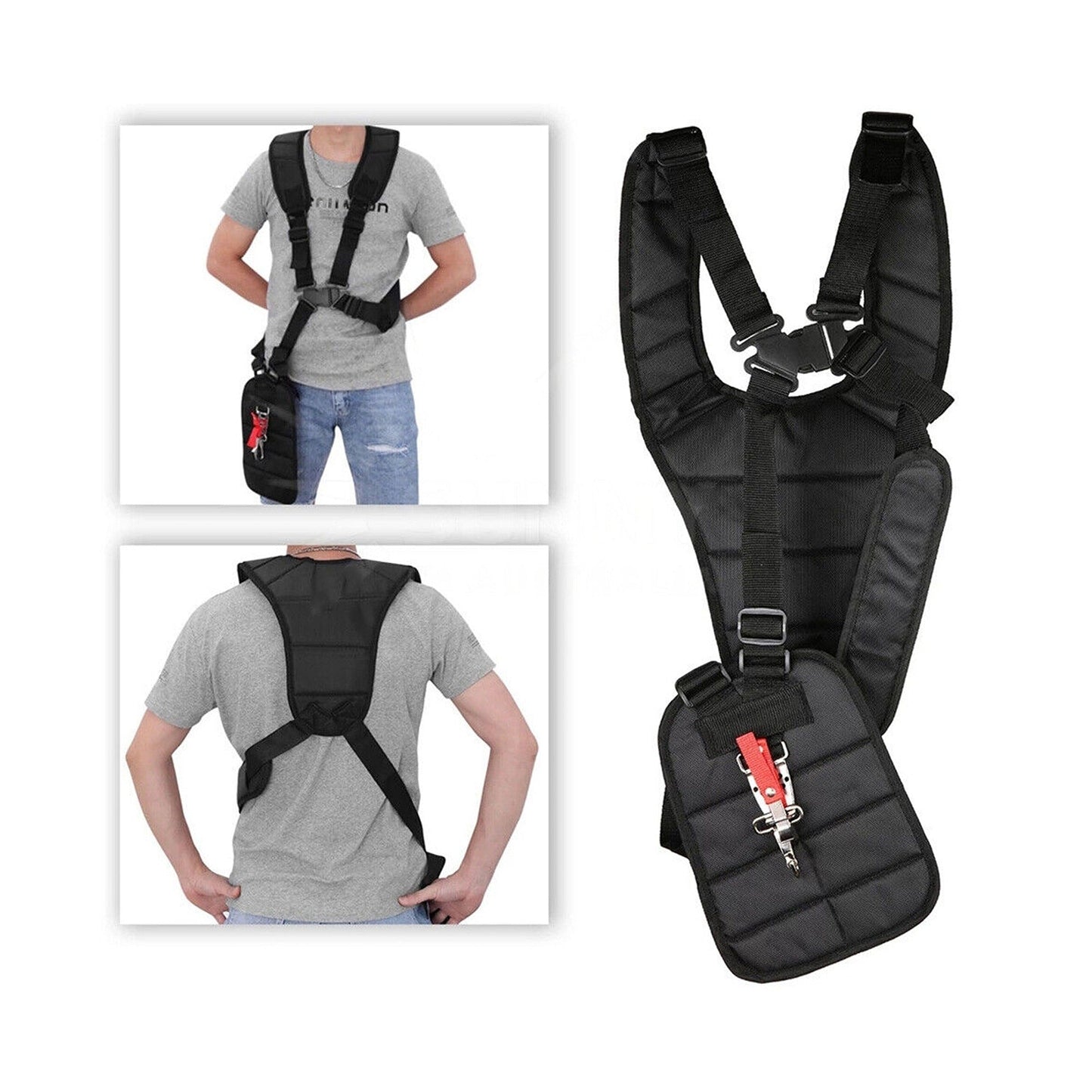 Harness for Trimmers Double Shoulder Strap for Brushcutter Whipper Snipper