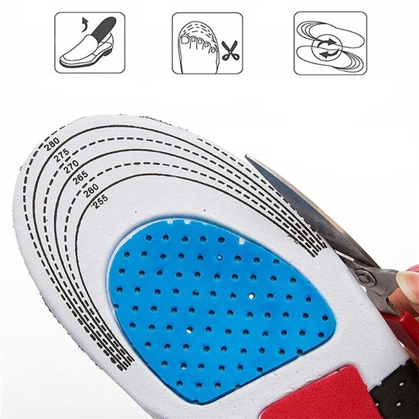 Arch Support Plantar Insoles Foot Insert Shoes Pads