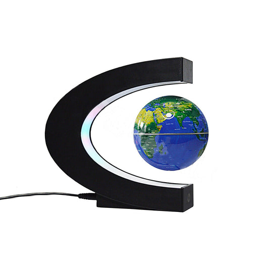 Floating Globe with Magnetic Levitation and LED Touch Lighting