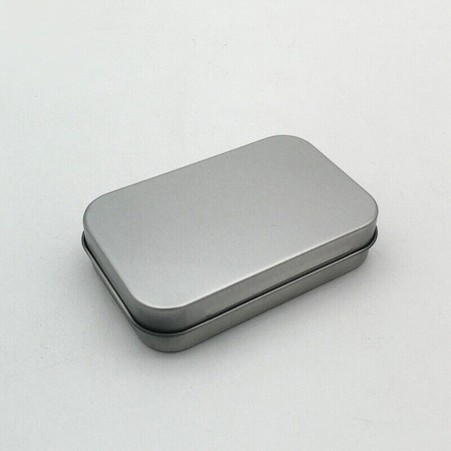 Set of 6 Metal Hinged Tin Boxes for Small Storage Solutions