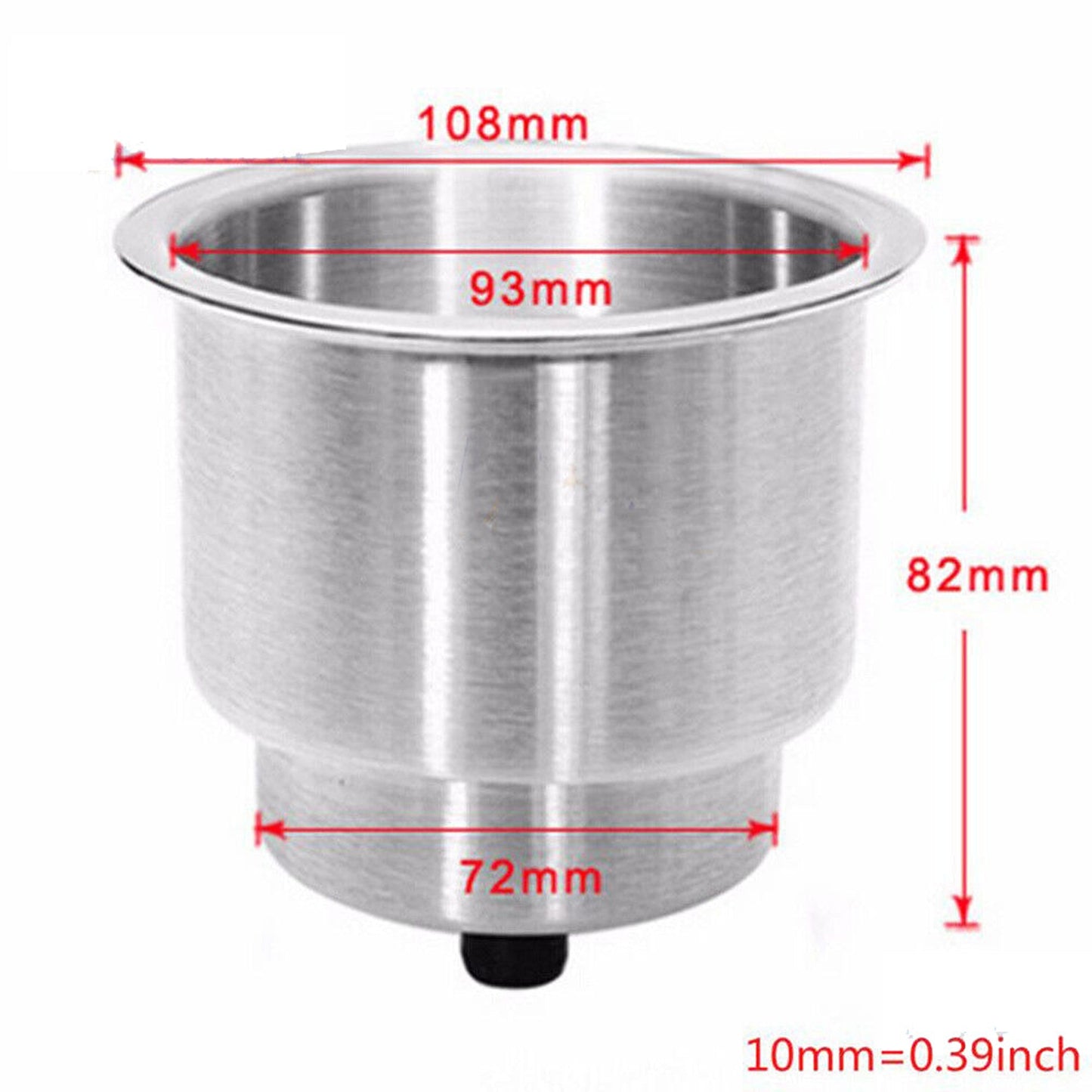 4pcs Stainless Steel Universal Drink Cup Holder Insert for Boats RVs Trucks