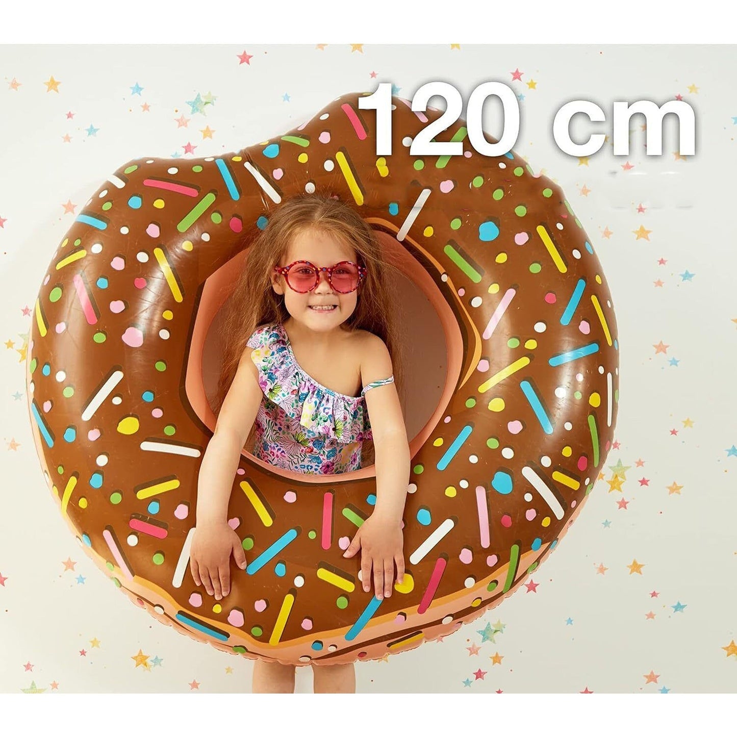 Giant Adult Inflatable Donut Pool Float Swimming Ring Lounge Bed