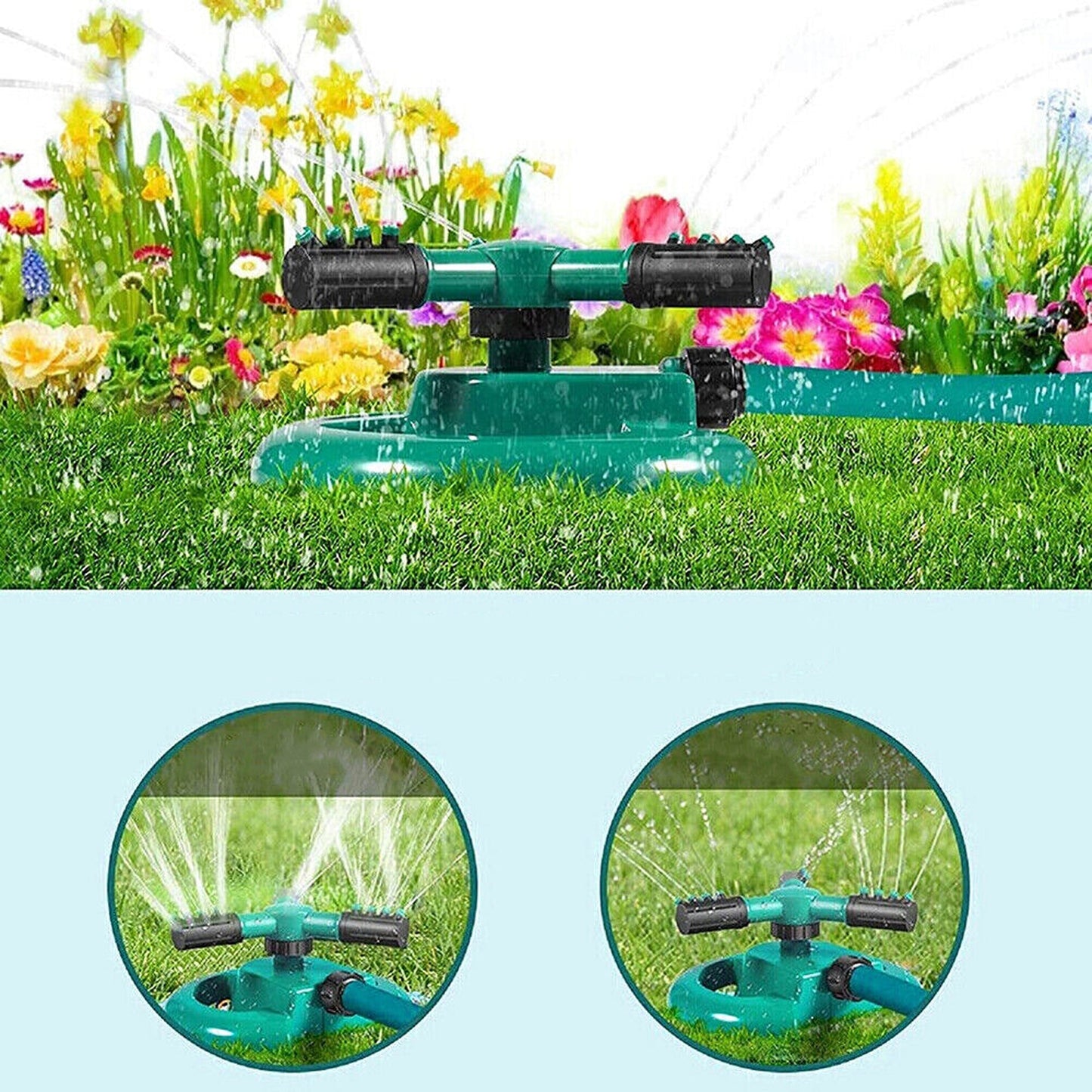 Rotating Garden Sprinkler 360 Degree Watering Lawn Water Sprayer