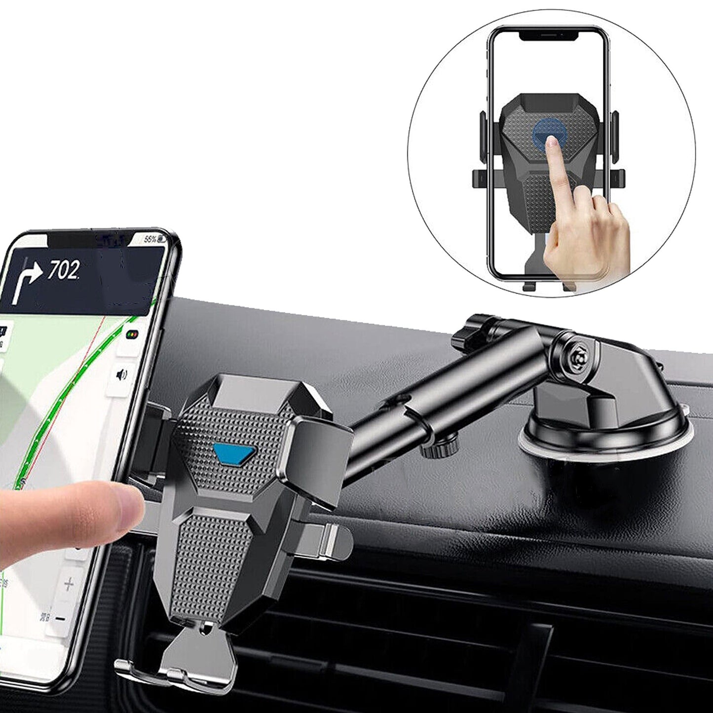 Phone Holder Mount Dashboard Suction Car Mobile Stand