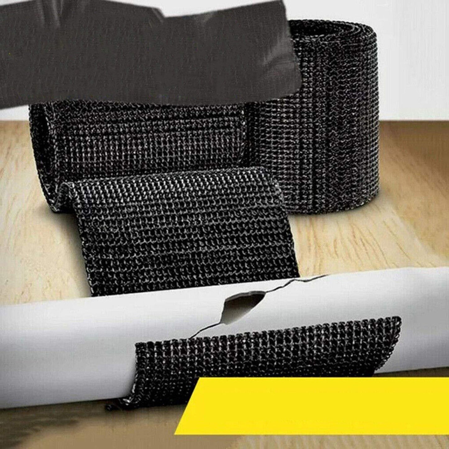 Exhaust Heat Wrap Resistant to 2000F with 10 Stainless Ties Black