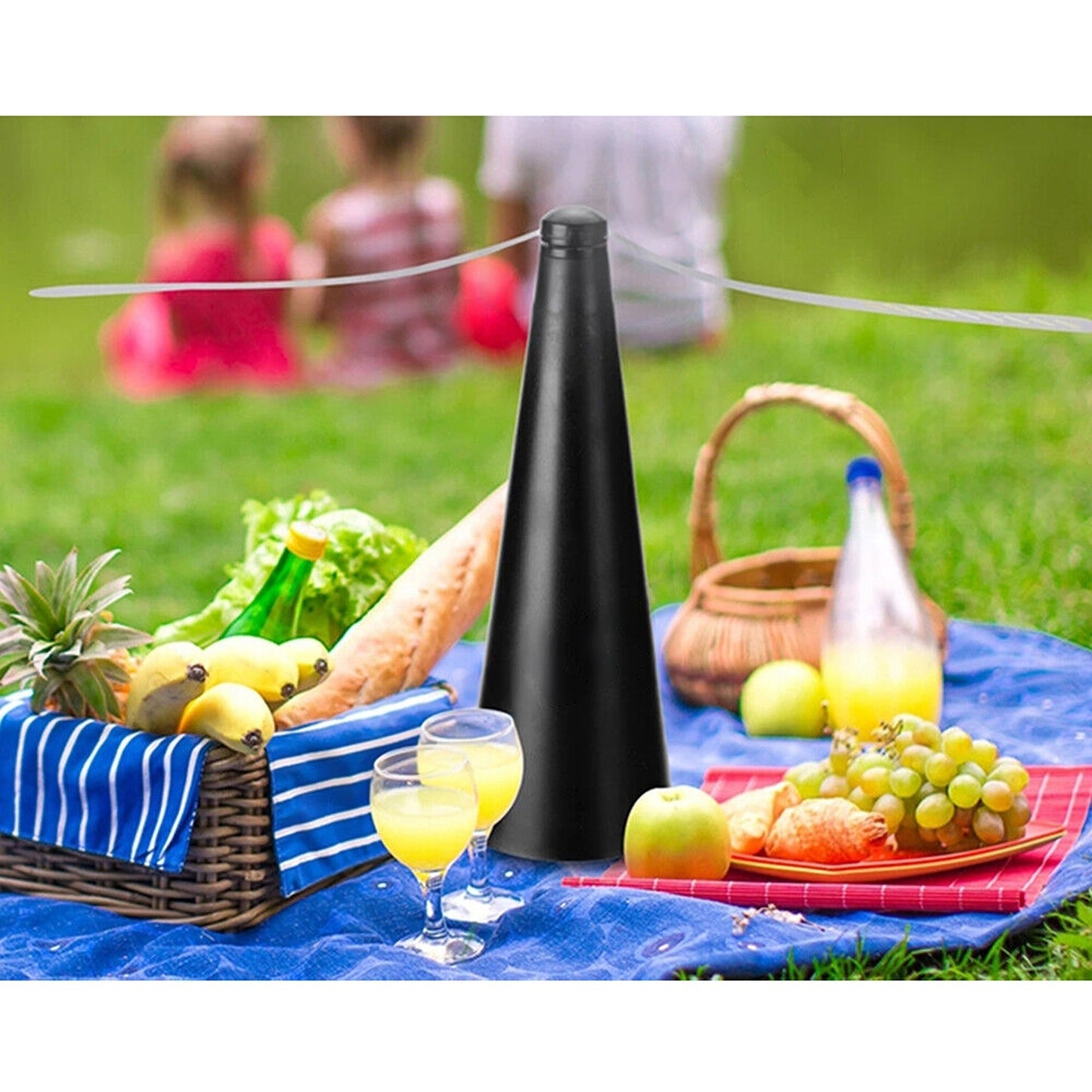 Black Automatic Fly Trap Fan Food Protector Bug Repellent
