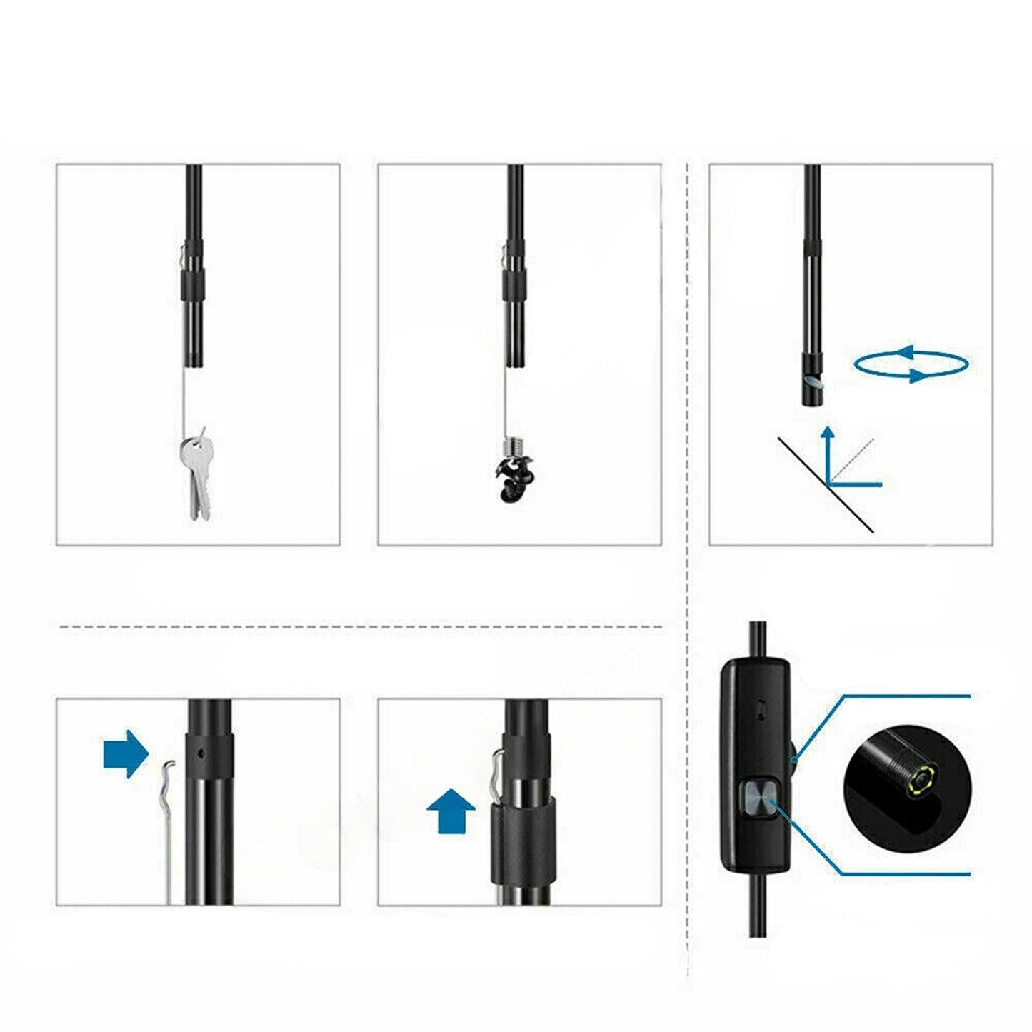 Endoscope Inspection Camera Waterproof USB Type-C Borescope for Android