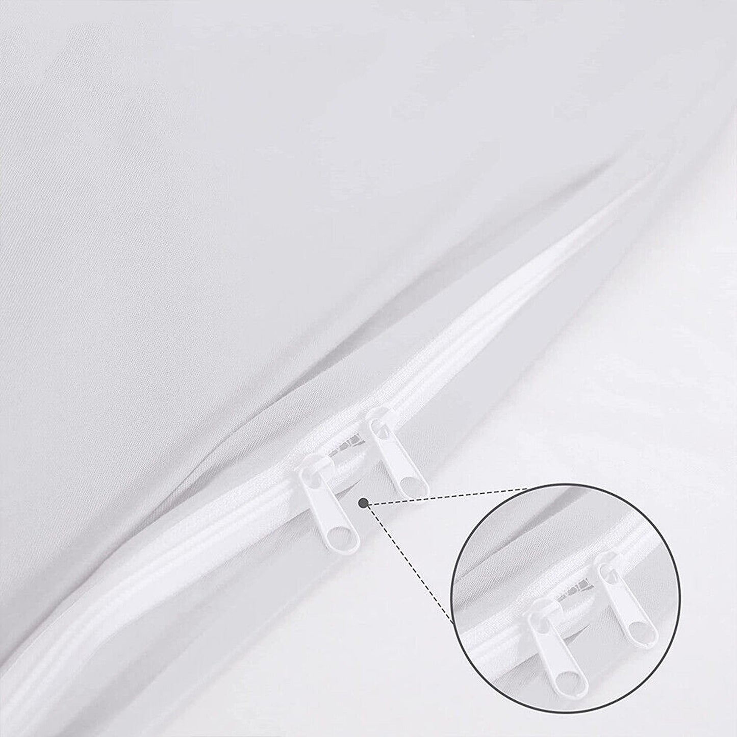 White Ultra Soft Egyptian Cotton Duvet Quilt Cover Set with Pillowcases