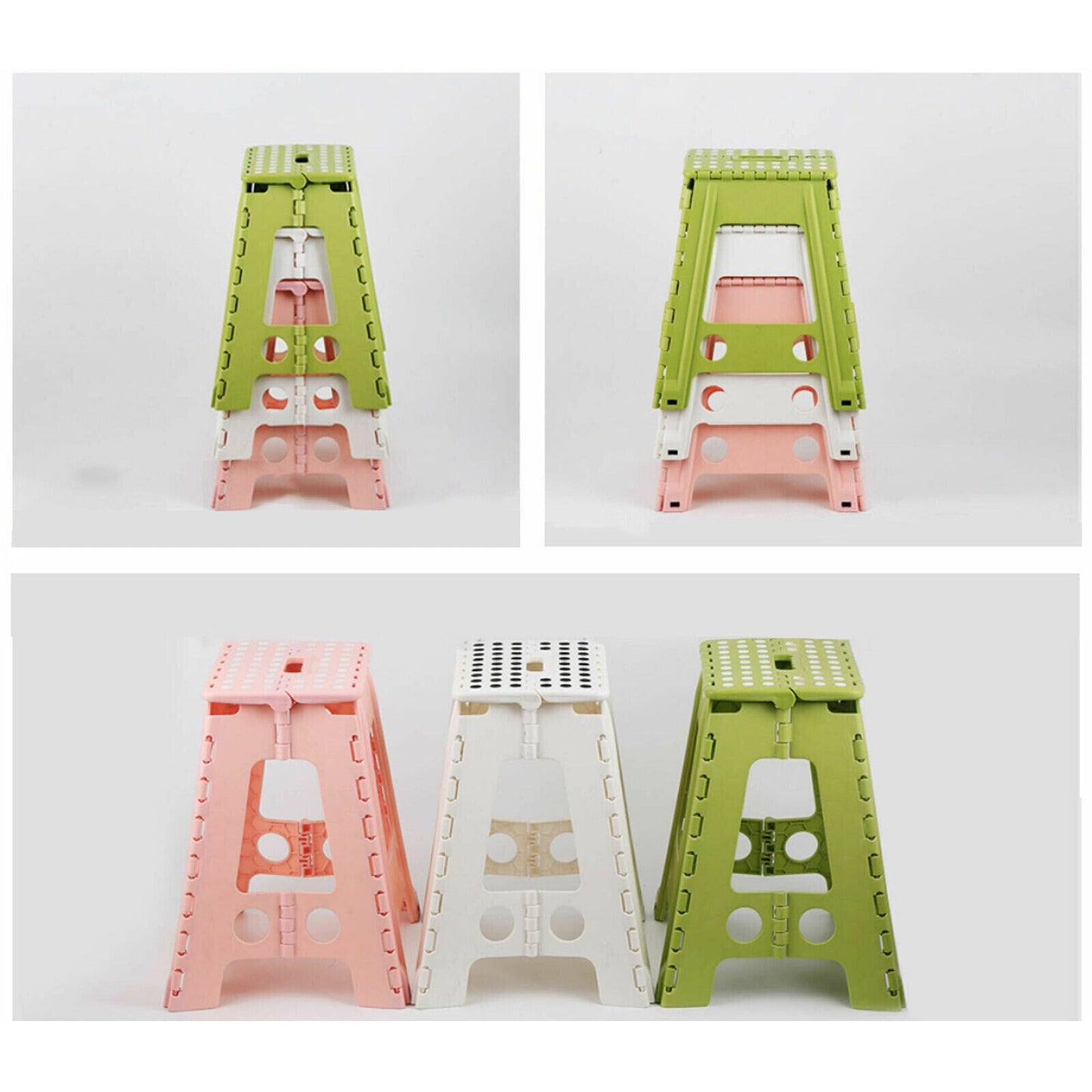 Portable Folding Plastic Step Stool Compact Chair for Outdoor