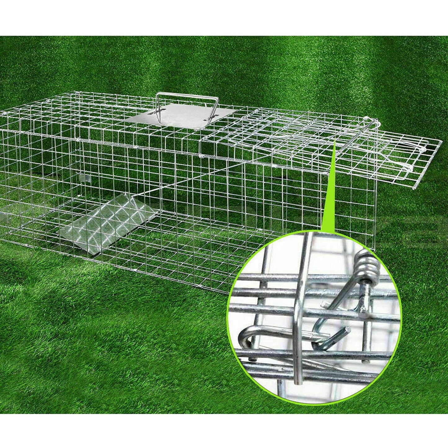 Folding Humane Live Catch Animal Trap Cage for Possum Fox Rat Rabbit Bird