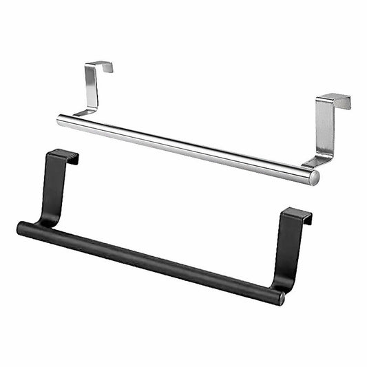Over Door Tea Towel Rack Bathroom Rail Cupboard Hanger Hook