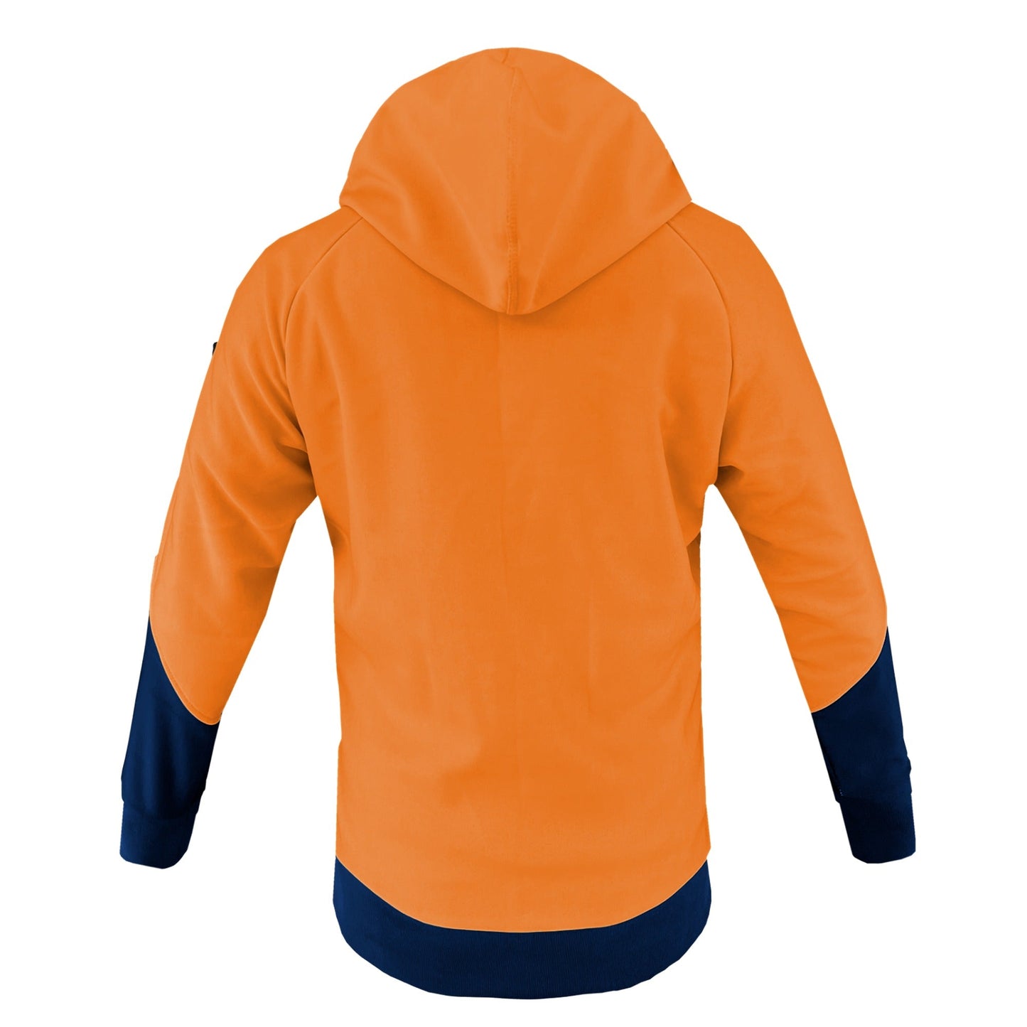 Orange Fleece Hoodie Winter Brushed Hooded Jacket Sweatshirt Jumper