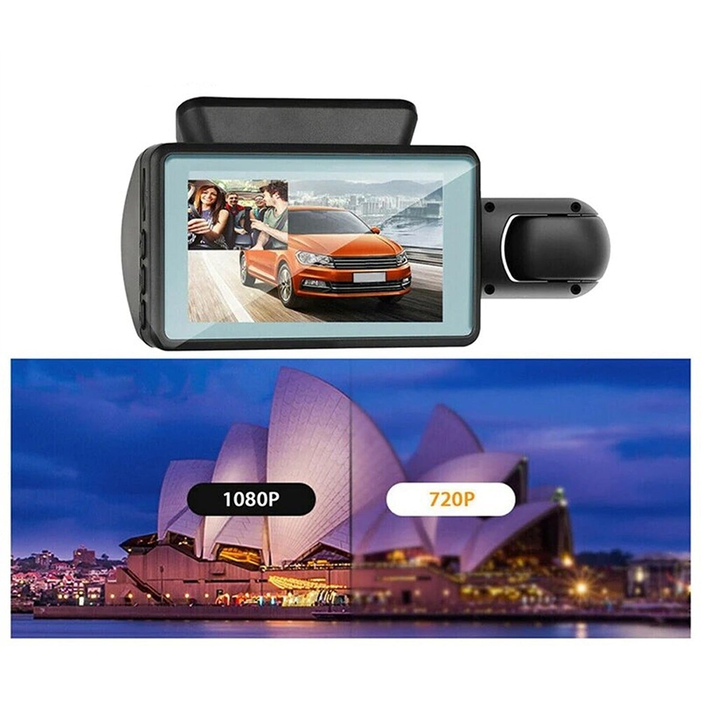 1080P Dash Cam Dual Lens Video Recorder Front Camera