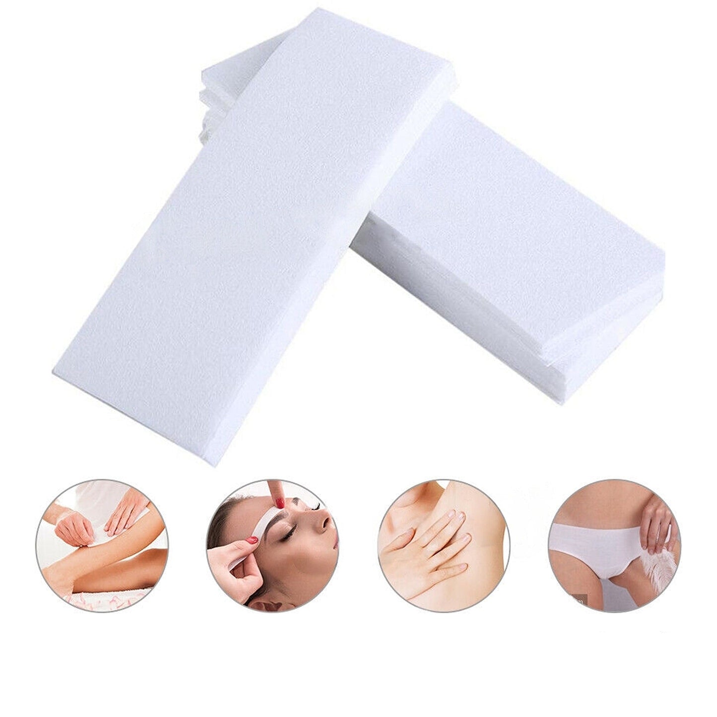 Non Woven Disposable Waxing Strips Precut Wax Papers 70GSM
