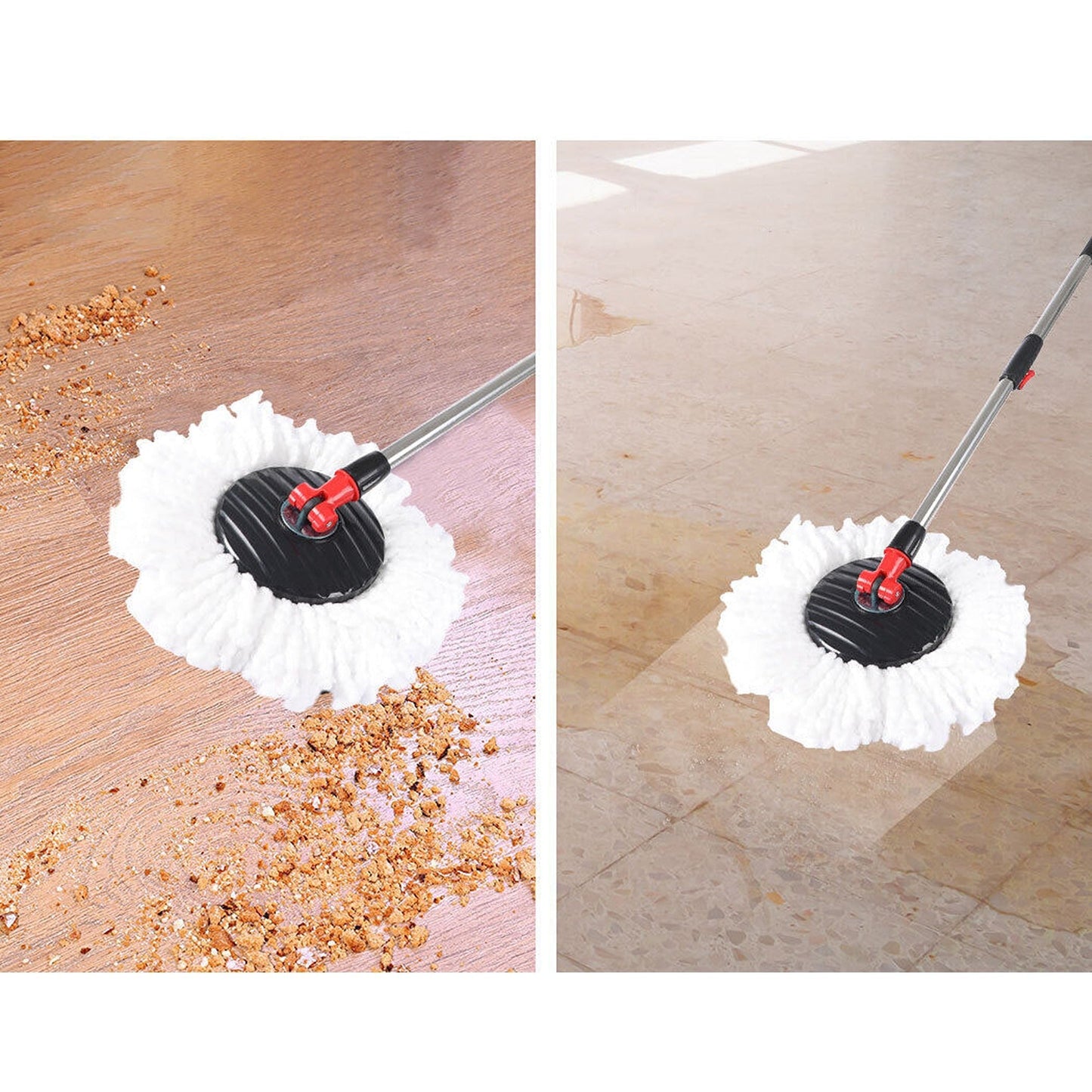 360 Degree Spin Mop Bucket Set with Microfiber Rotating Head