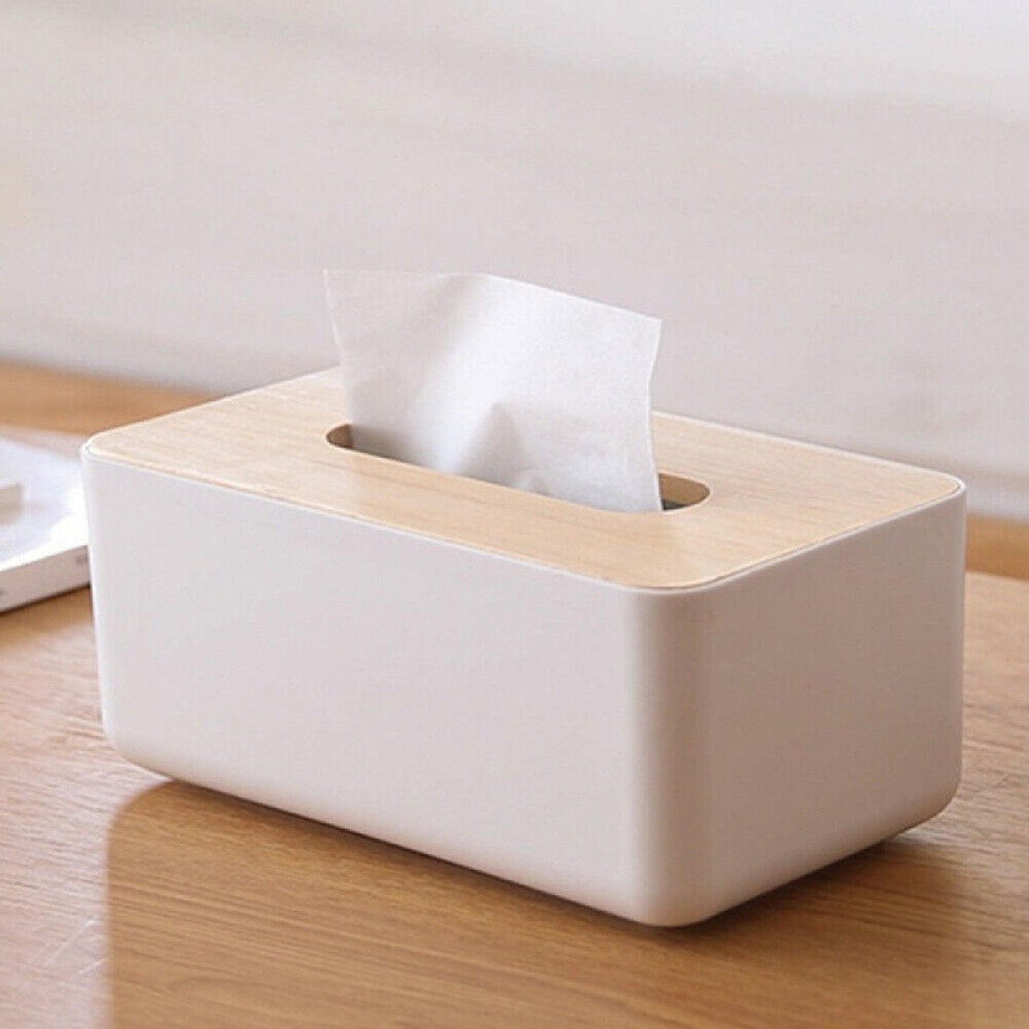 Elegant Wooden Tissue Box Cover Paper Napkin Storage