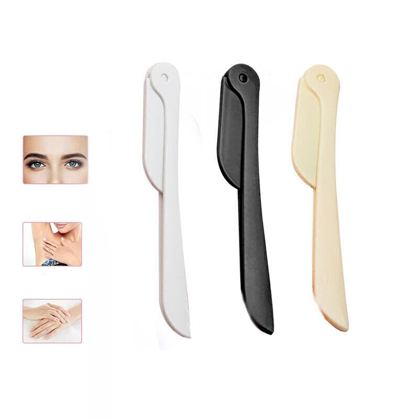 3pcs Portable Safety Eyebrow Trimmer and Shaper for Facial Hair