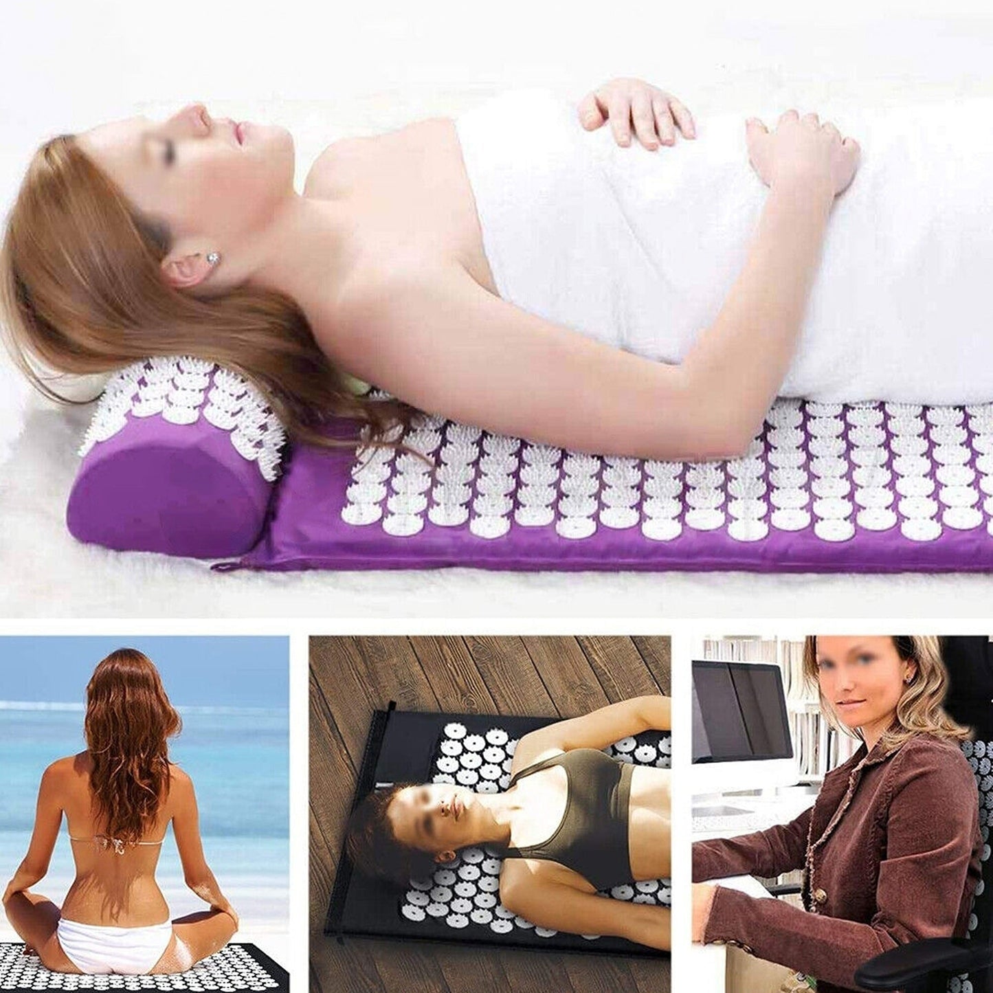 Yoga Acupressure Cushion Mat Body Massager Shakti Pad