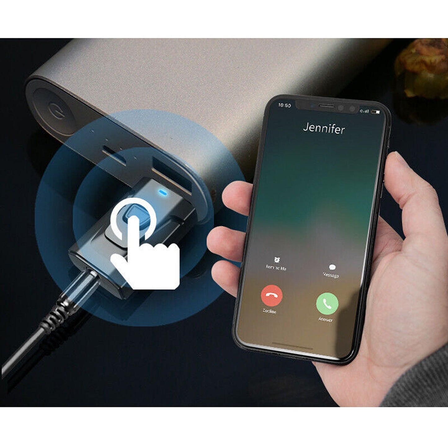 2-in-1 USB Bluetooth 5.0 Audio Transmitter and Receiver for TV and Speaker