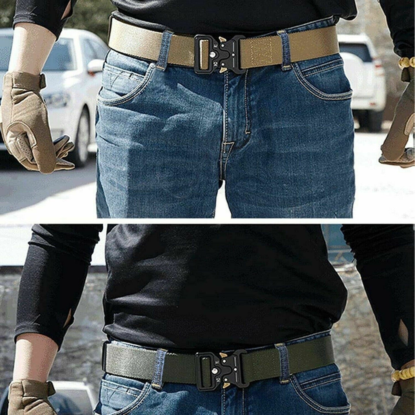Heavy-Duty Canvas Outdoor Utility Belt for Work and Casual Wear
