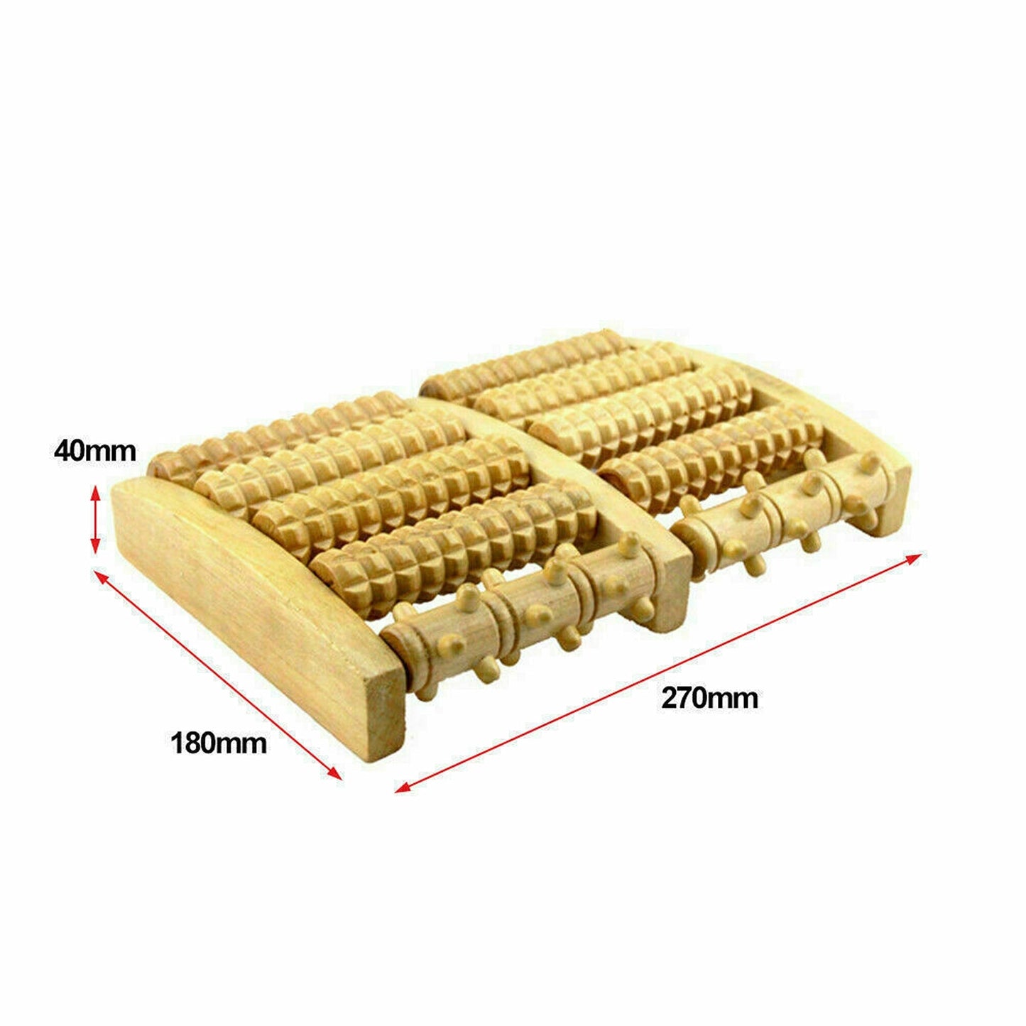 Wooden Foot Massage Roller Plantar Fasciitis Relief Acupressure Tool