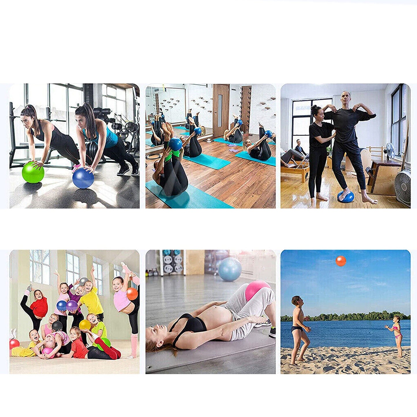 Small Gymnastic Yoga Ball PVC Fitness Pilates Balance 25cm