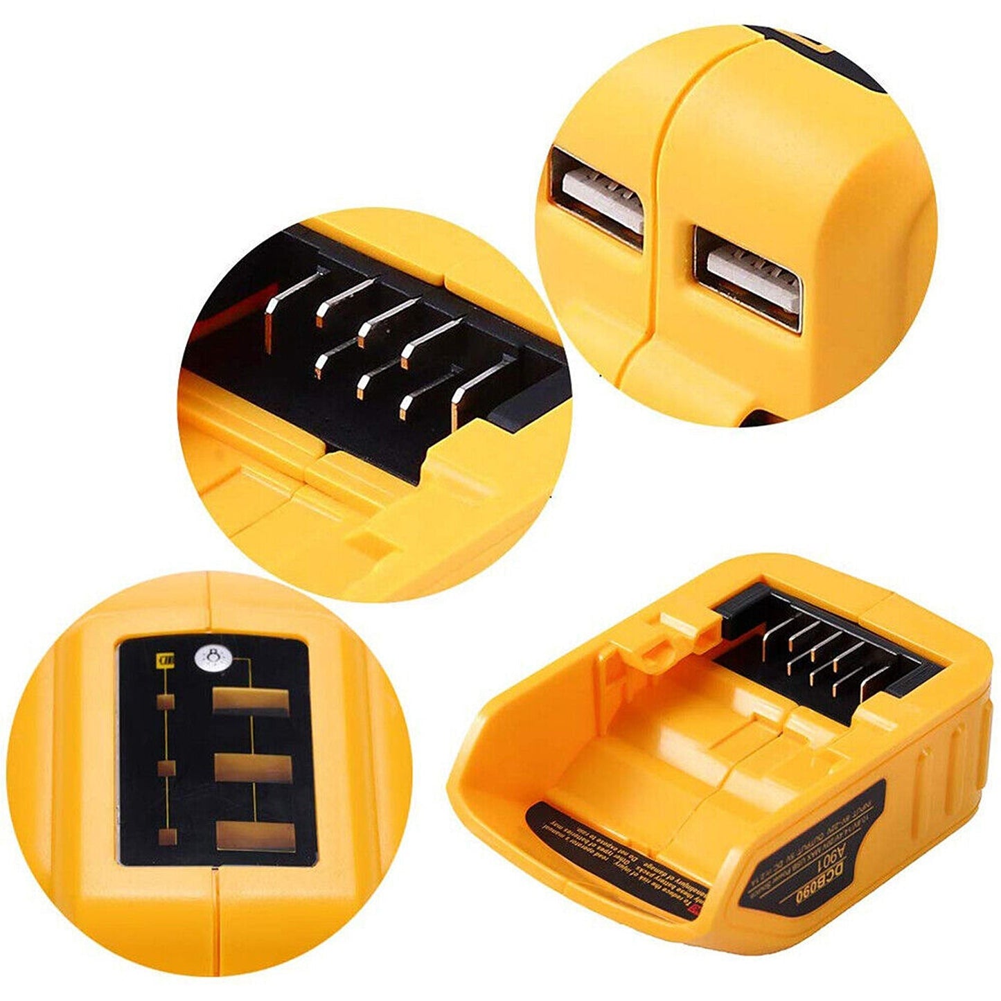 USB Charging Battery Adapter for DEWALT Power Bank Charger DCB090 Mobile Phone