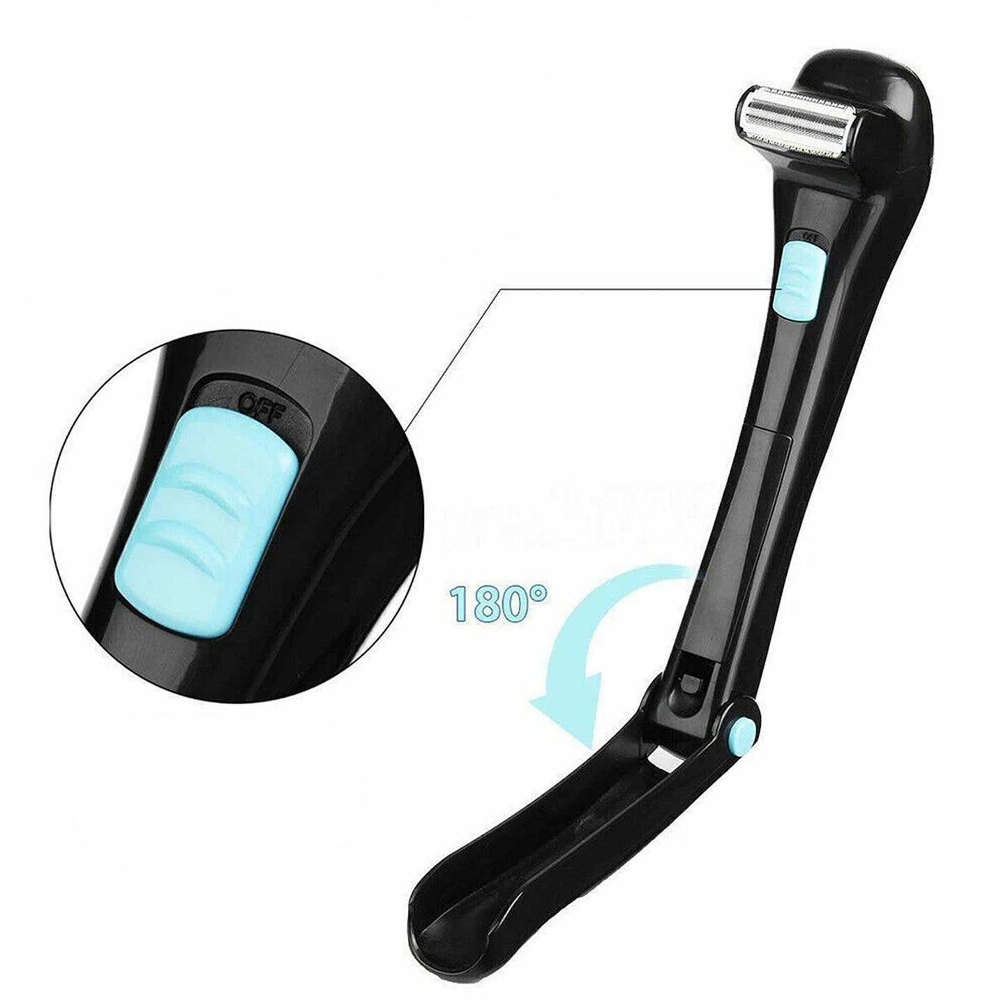 Professional Hair Back Shaver with Extendable Handle for Self Grooming