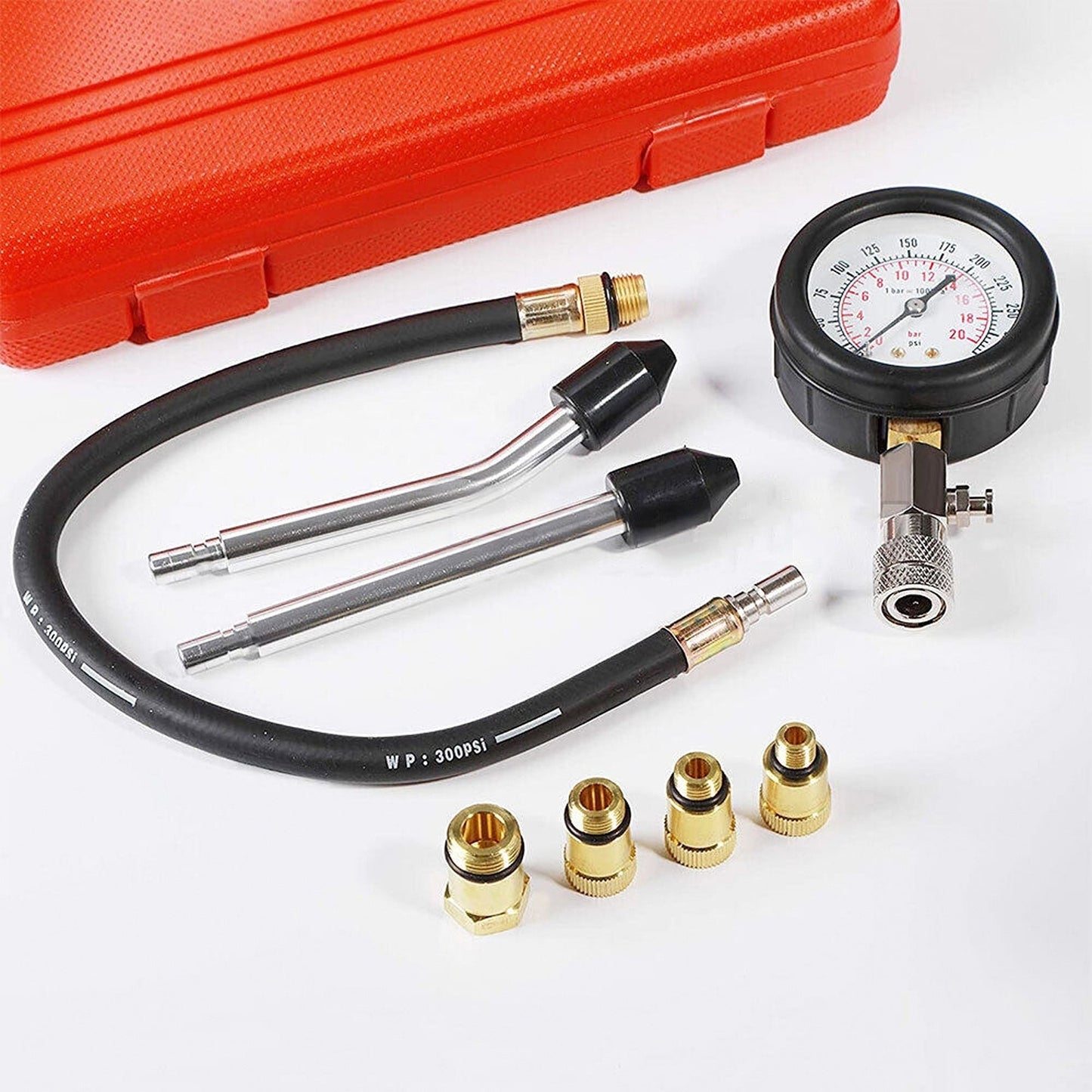 Compression Tester Kit for Car Engines Petrol Pressure Meter Automotive
