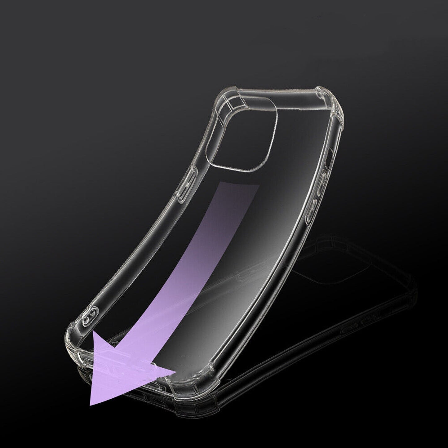 Clear Shockproof Bumper Case for iPhone 15 14 13 Pro Max XS XR Plus