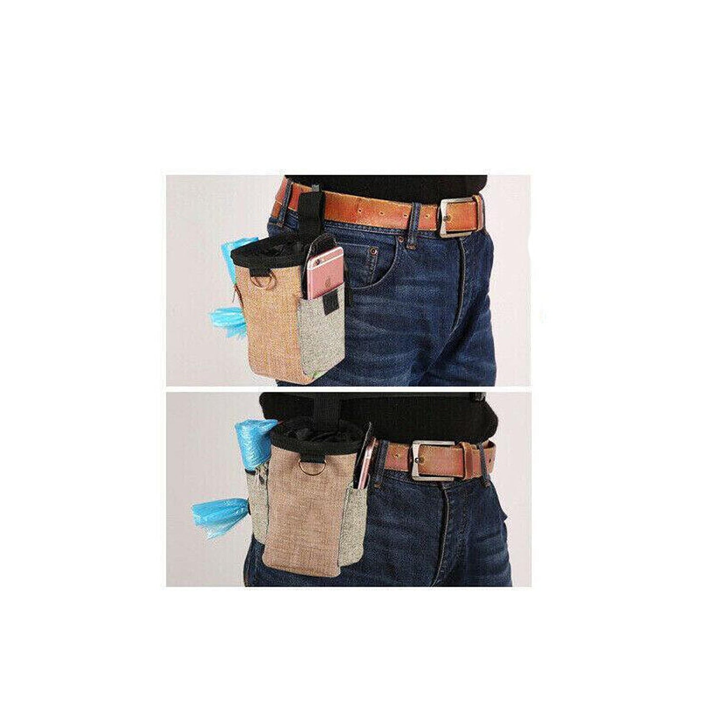 Dog Treat Pouch for Obedience Training with Garbage Bag Dispenser