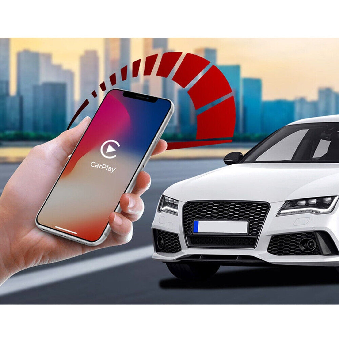 Wired to Wireless CarPlay Adapter High-Speed Connection for Apple iOS Devices