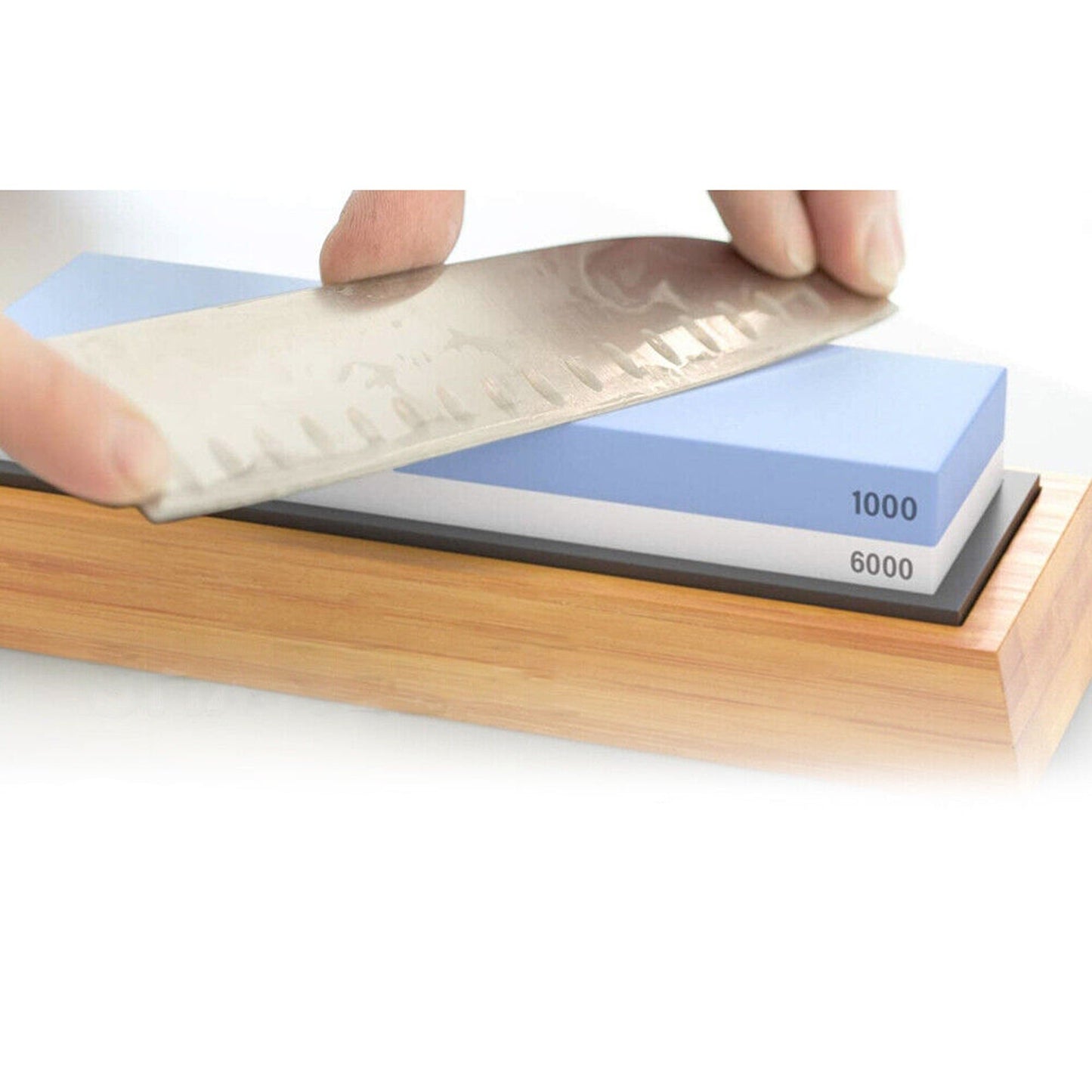 Dual Grit Knife Sharpening Stone Whetstone 1000/6000 Water Wet Sharpener