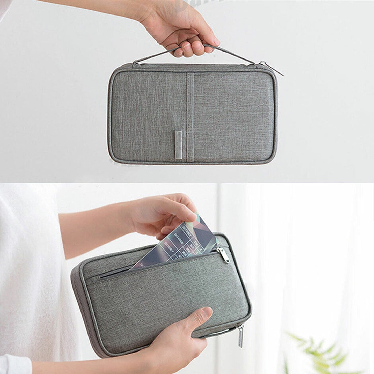 Travel Family Passport Wallet RFID Blocking Waterproof Document Organizer