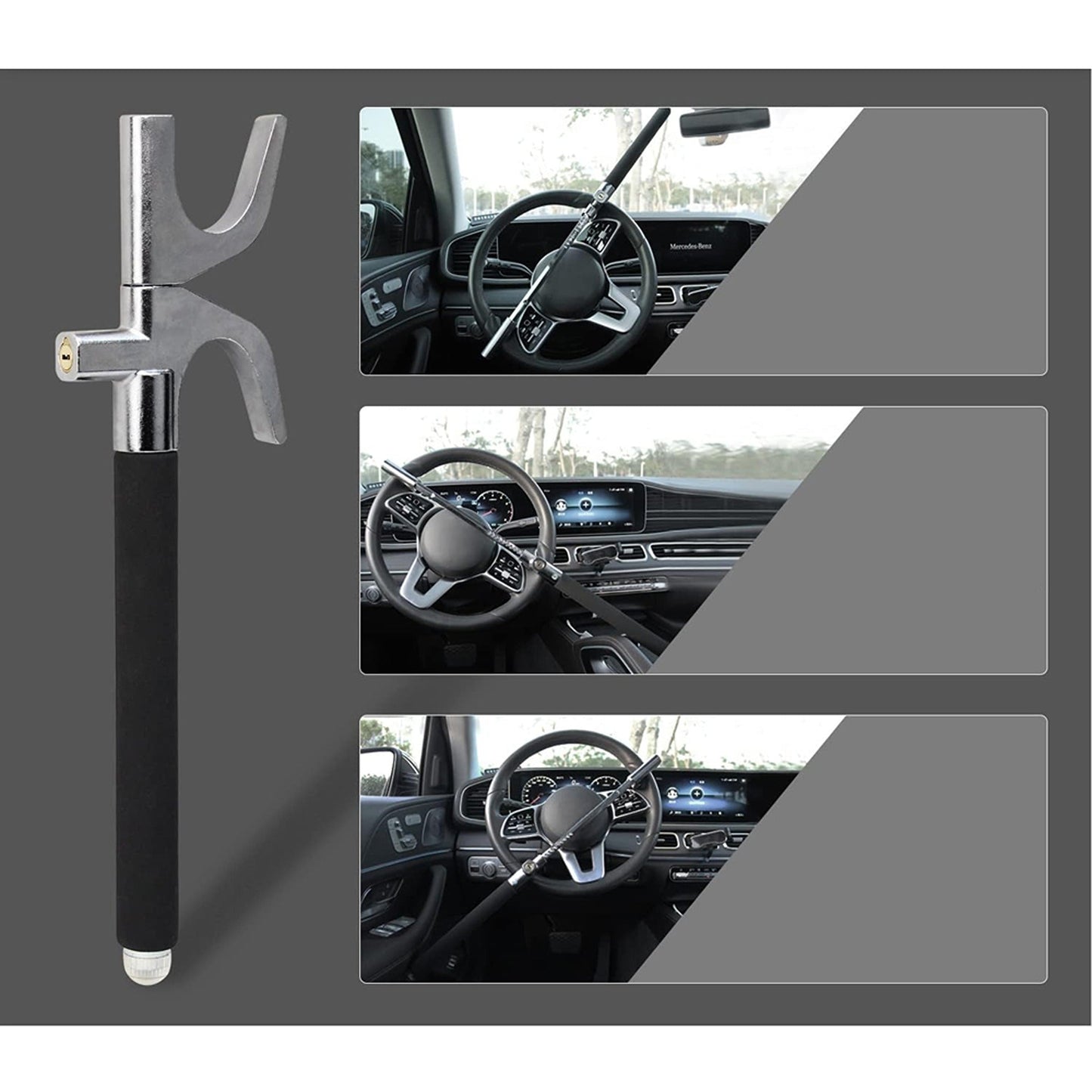 Anti-Theft Lock Universal Steering Wheel Clamp Security