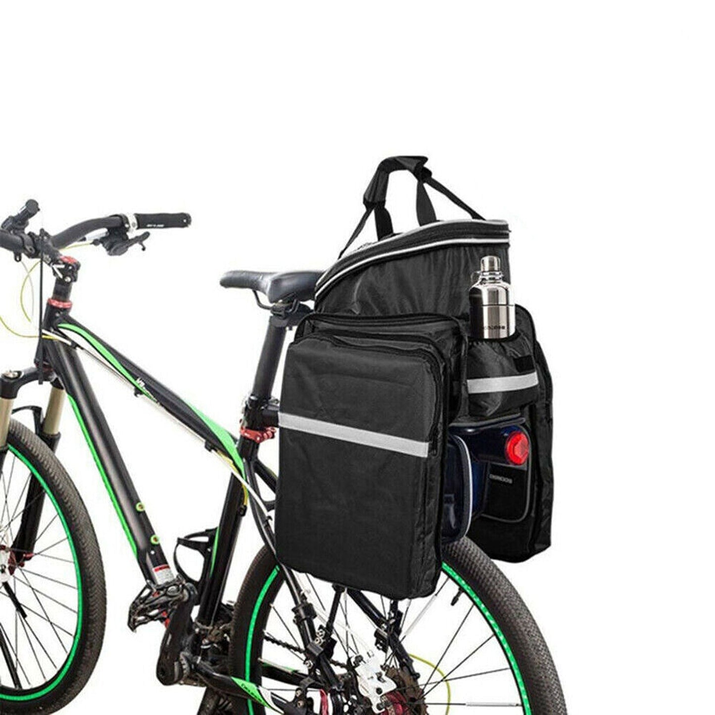 Black Rear Pannier Bike Storage Bag Waterproof Handbag