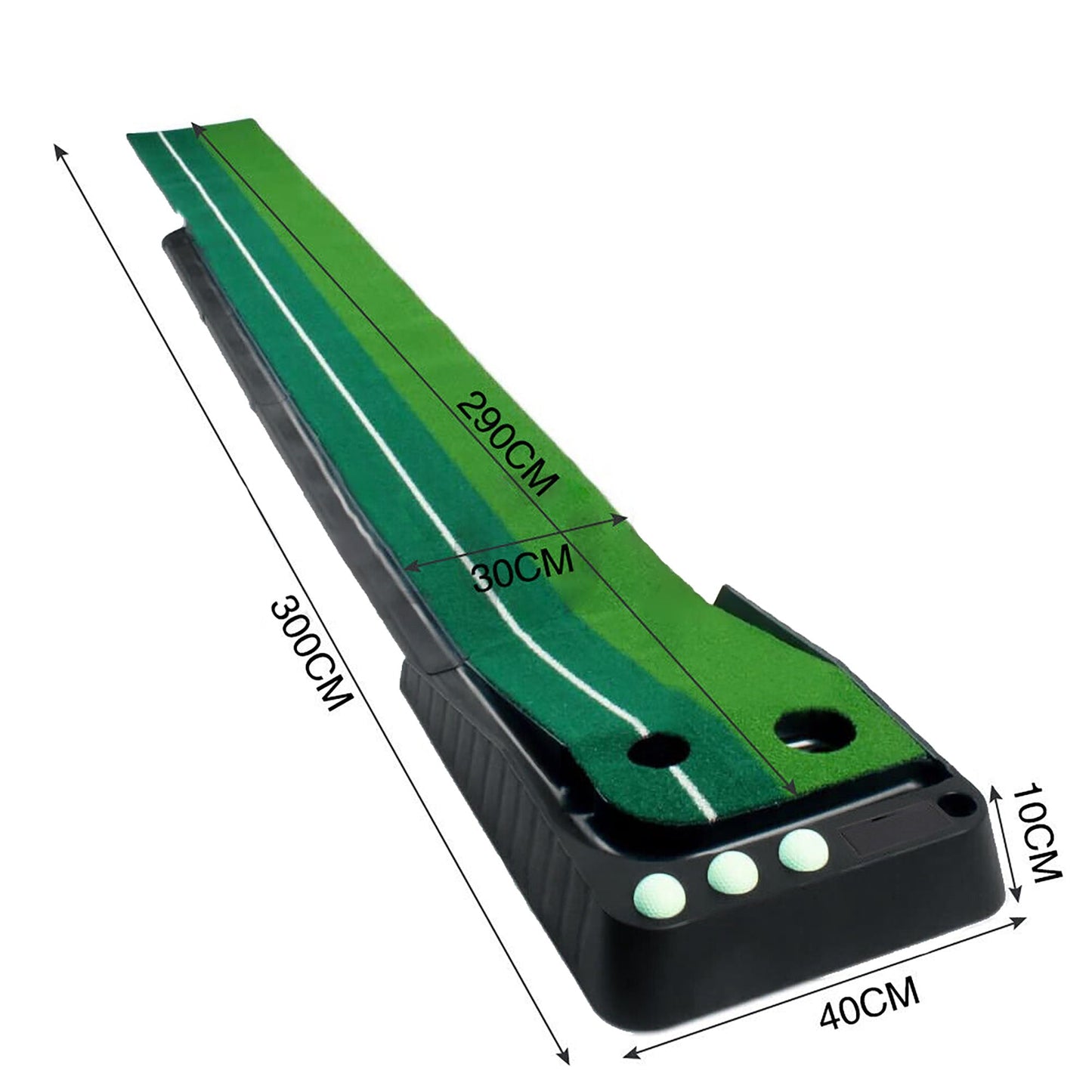 Portable Auto-Return 3M Golf Practice Putting Mat Indoor Outdoor Putter Trainer
